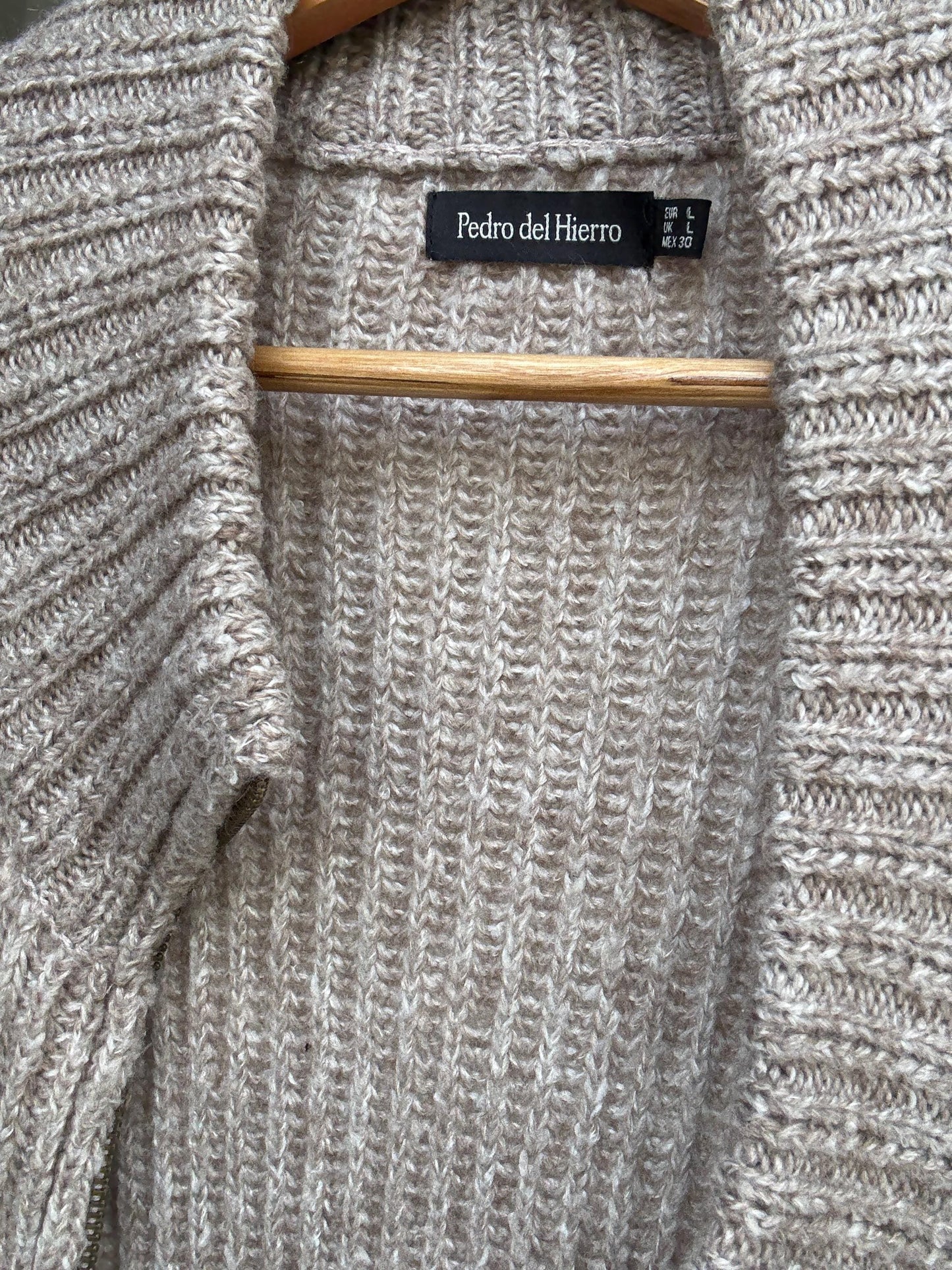 Vintage Pedro del Hierro wool mohair blend cardigan dress, Size L