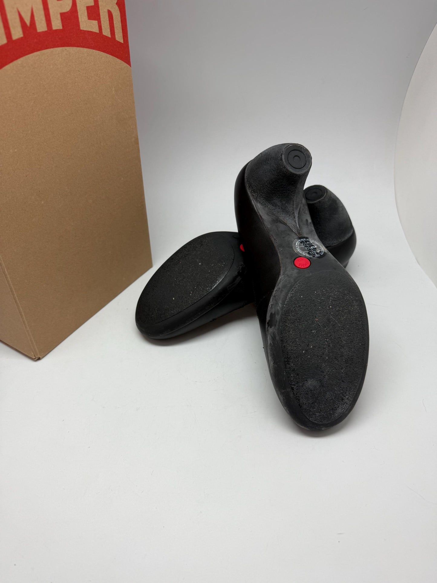 Camper black leather Mary Jane heels EU40 US10 with 5.5 cm heel, genuine leather, round toe, classic goth balletcore M-L