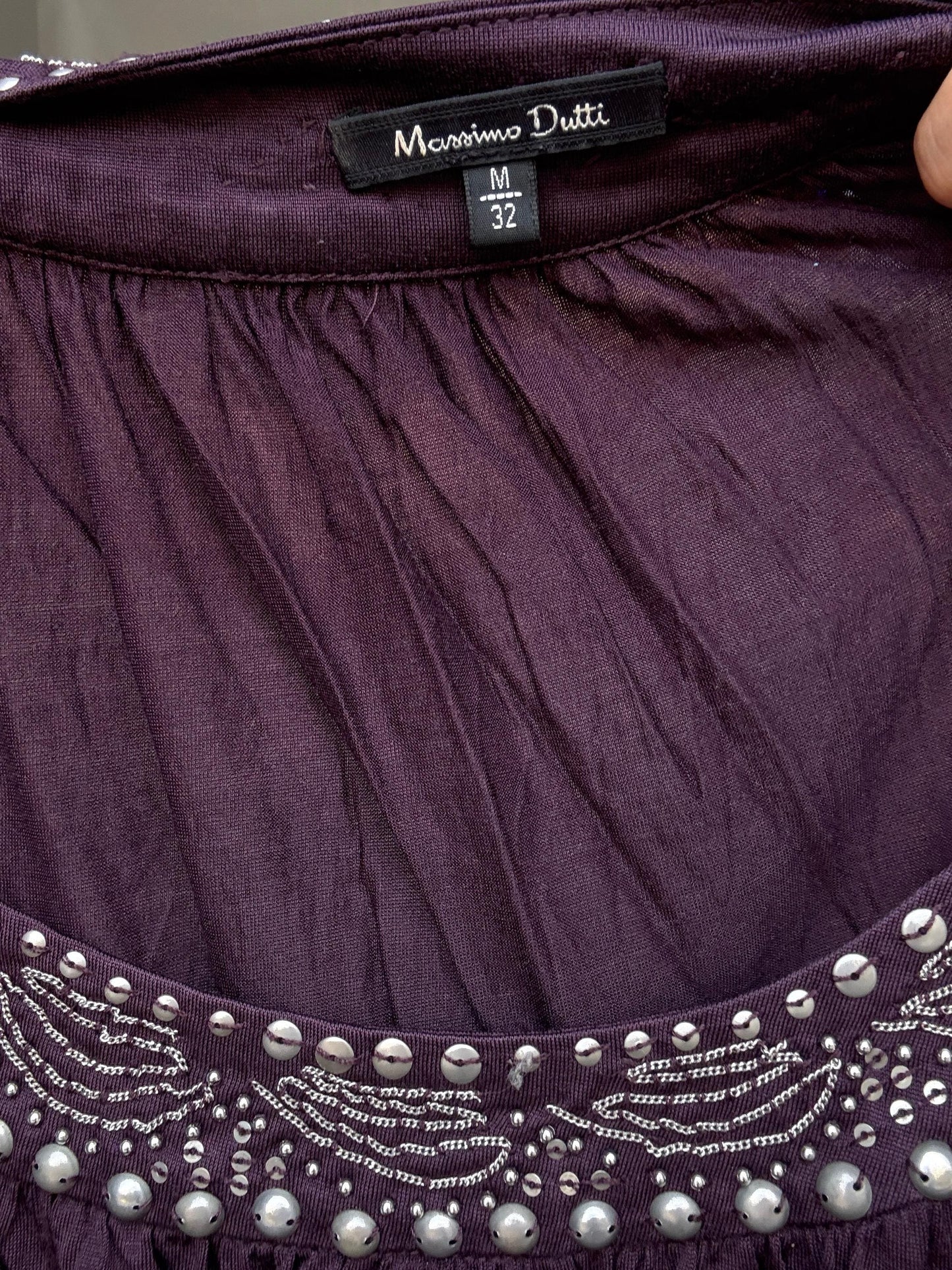 Embellished Aubergine Sleeveless Top — additional view 10