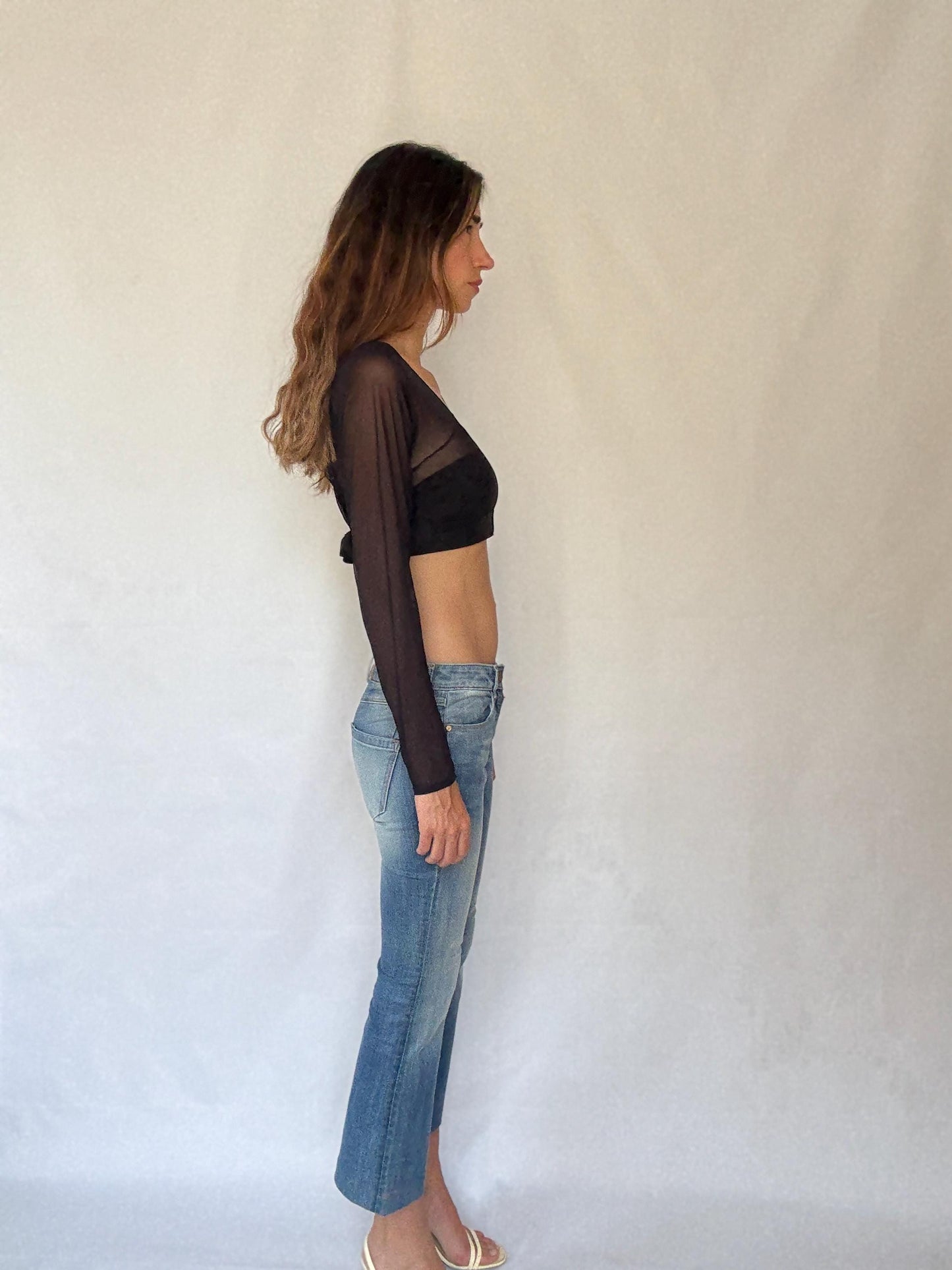 Y2K Guess Los Angeles Mini Flare Jeans – Low Rise Vintage Denim – Britney Spears Vibe – Iconic Logo – Fits US 6 – 2000s It Girl Style