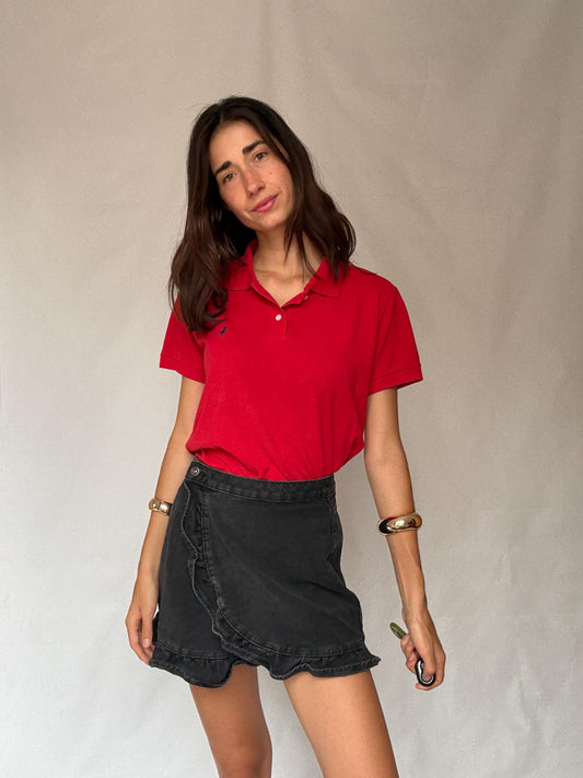 Vintage Red Polo Ralph Lauren Shirt — detail