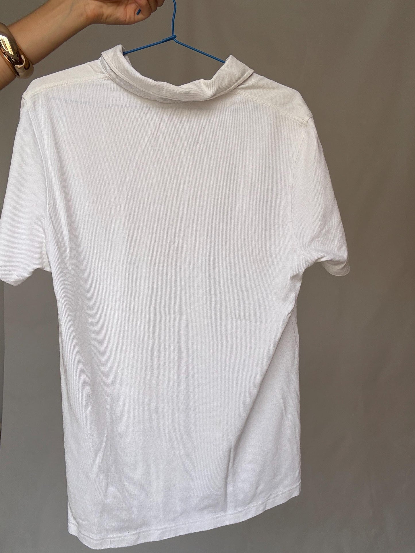 Classic White Polo Shirt for Women with Iconic Burberry Vibes | Oversized Chic | Perfect for Preppy Style Inspired by Olivia Palermo