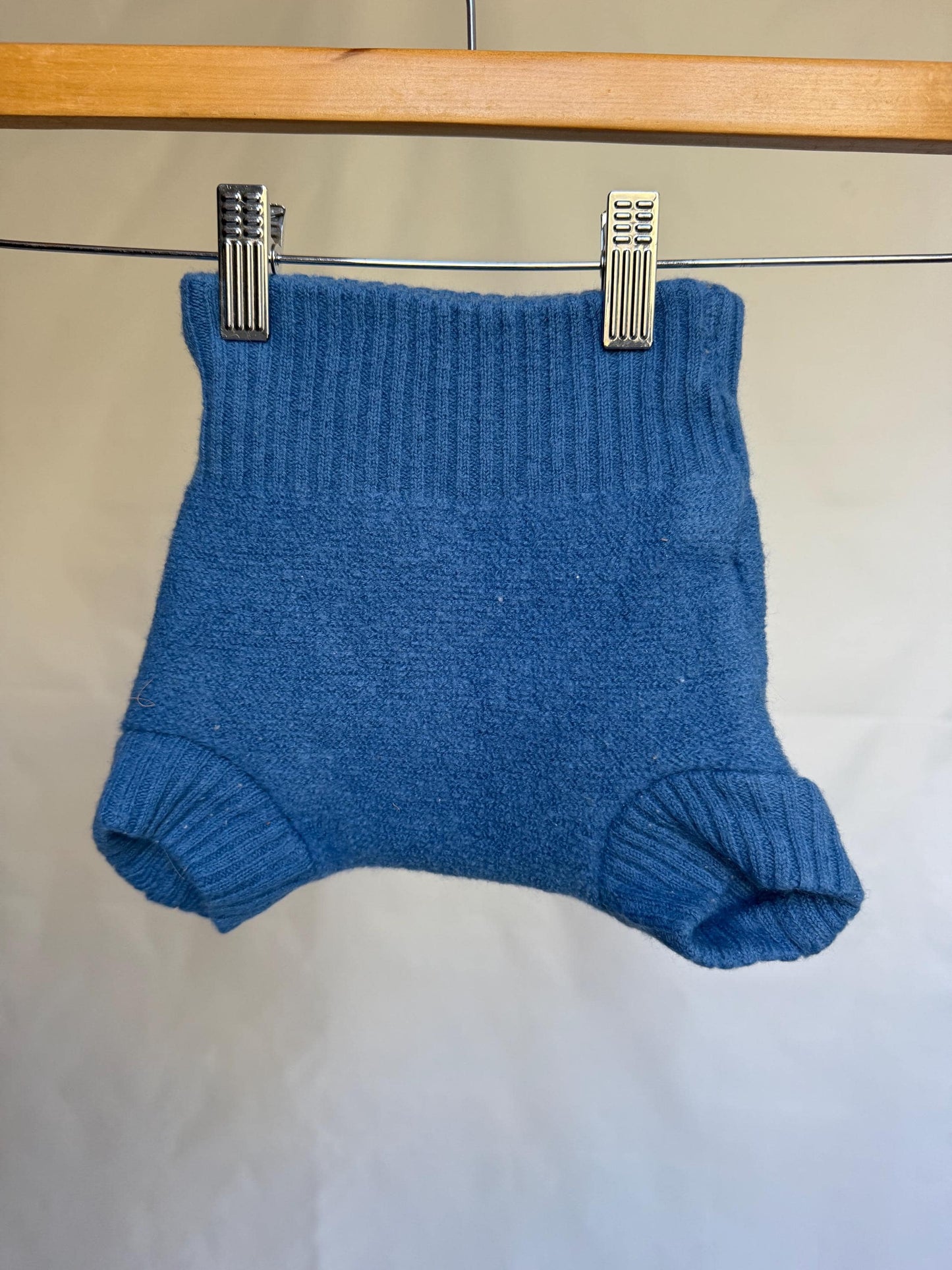 Blue Wool Baby Diaper Cover, Disana Overpants, 6-12 Months
