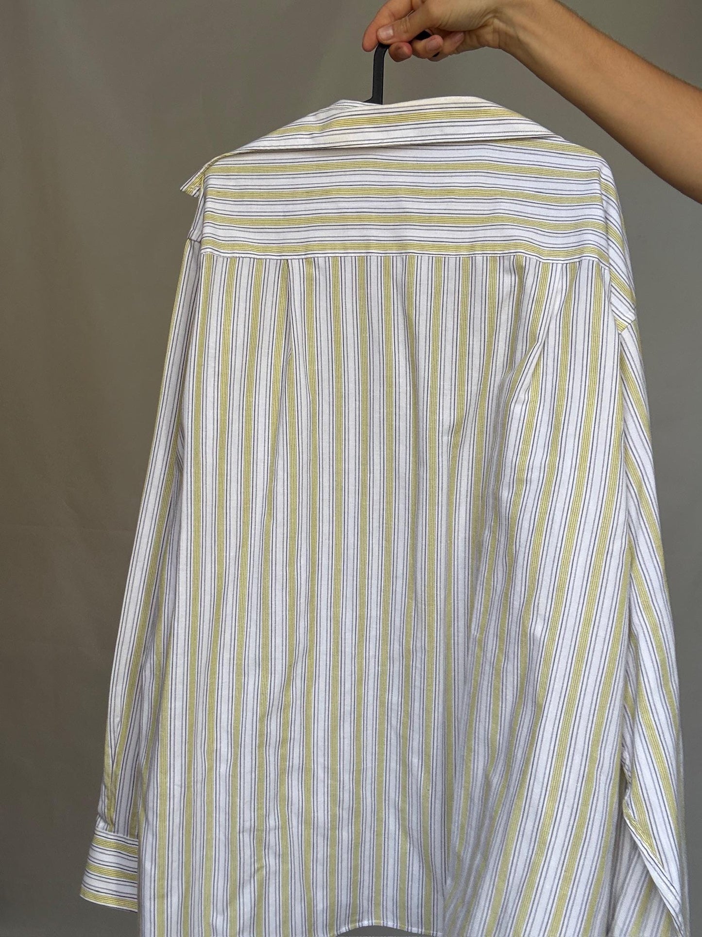 Retro striped shirt, Relaxed fit button up, Vintage smart menswear, US XL, casual