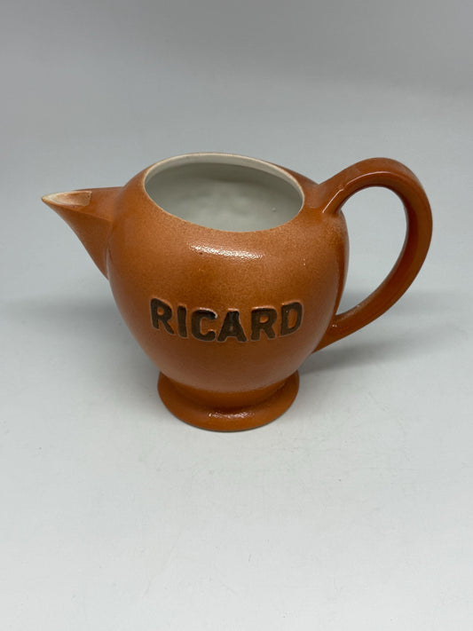 Vintage Terracotta Ricard Pitcher — detail