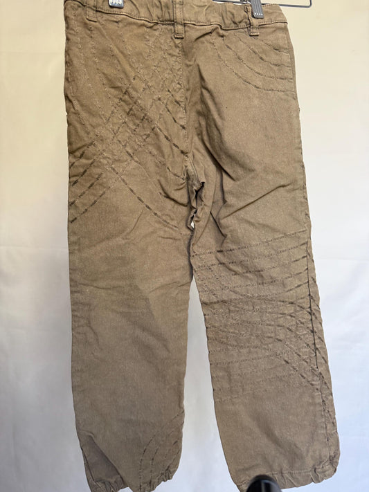 Braez brown pants, 100% cotton, regular fit, made in italy, casual streetwear style, Children Size 6, everyday comfort