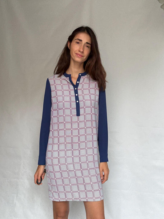 Tommy Hilfiger red and blue checkered dress, Lightweight summer dress, Loose fit casual streetwear, Size 4