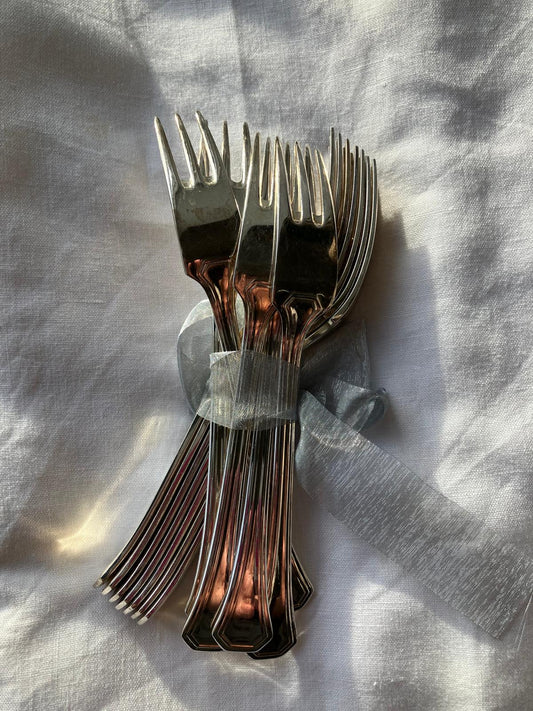 French Dessert Fork Set of 12 — detail