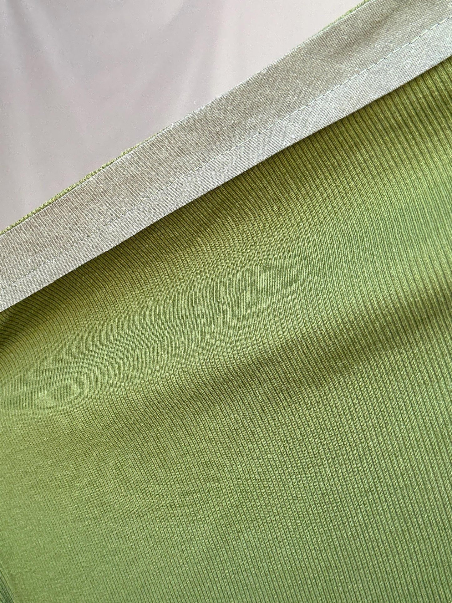 Olive Cotton Scoop Neck Dress — additional view 17