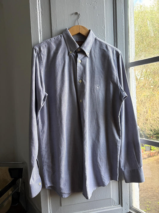 Light Blue Cotton Button-Up Shirt — detail