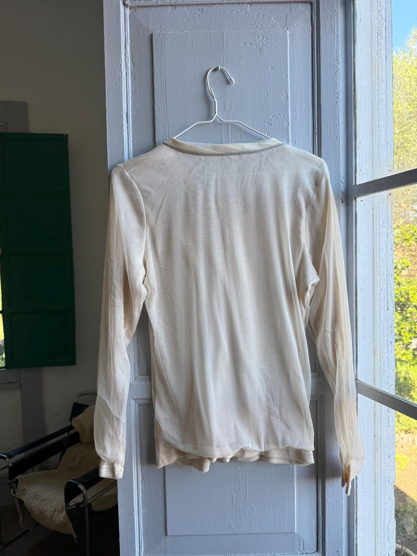 Adolfo Dominguez white blouse, minimalist chic spanish designer wear, L