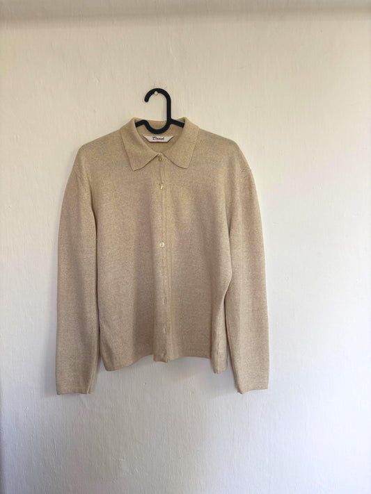 Vintage off white merino wool vest, Cottage core winter clothing, Christmas gift