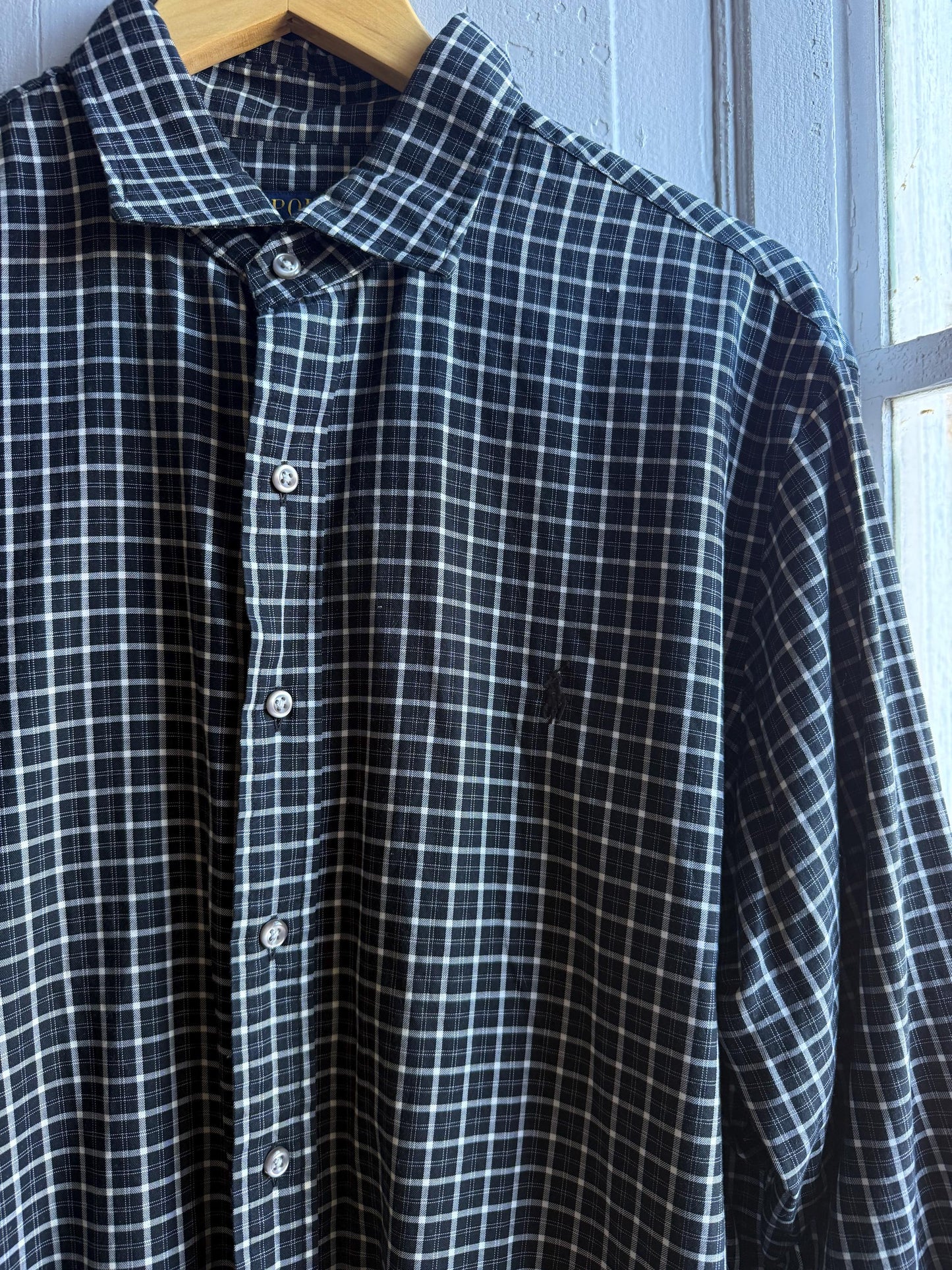 Polo Ralph Lauren Black White Plaid Shirt — additional view 12