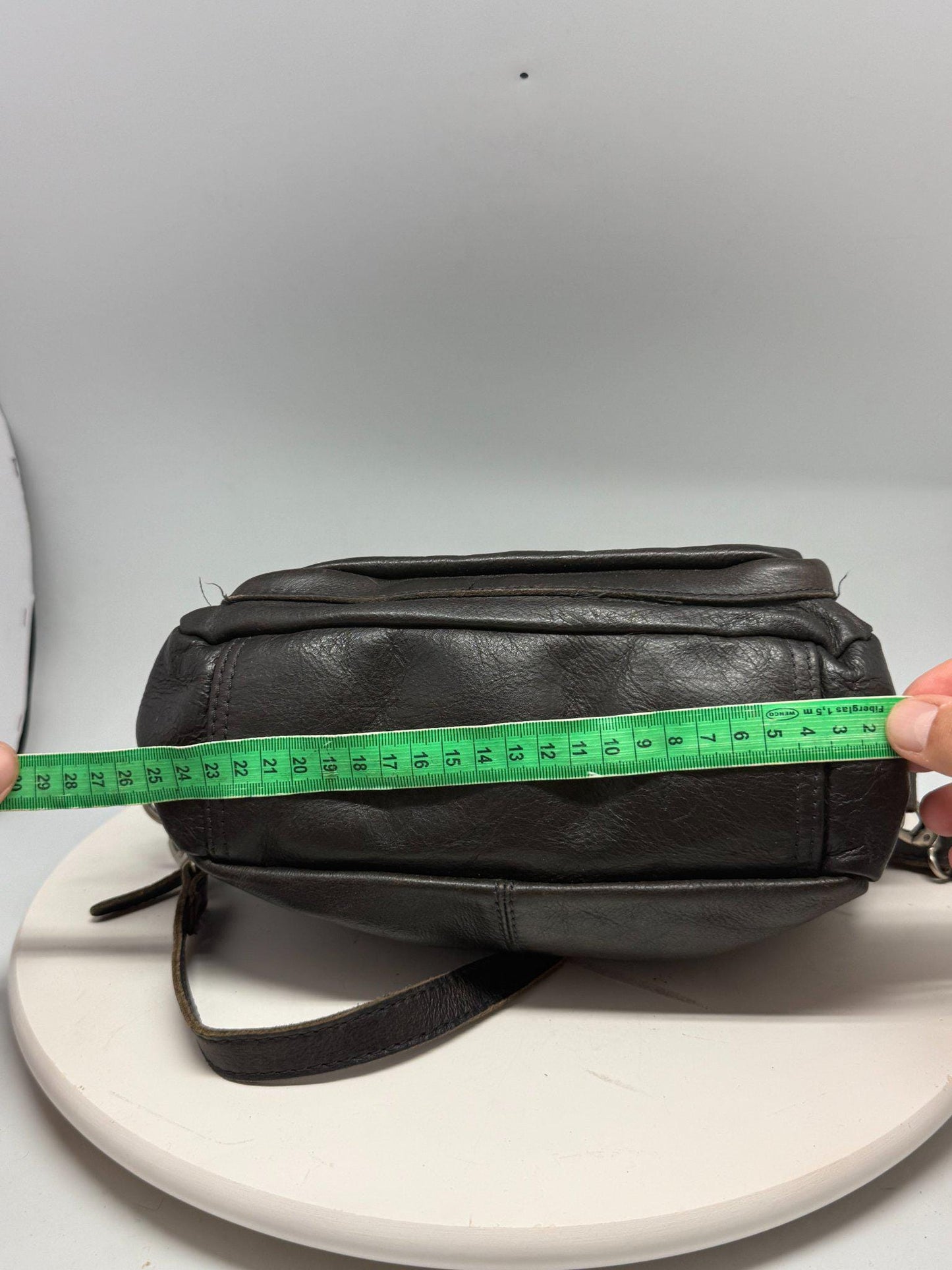 Vintage Black Leather Crossbody Bag — additional view 10