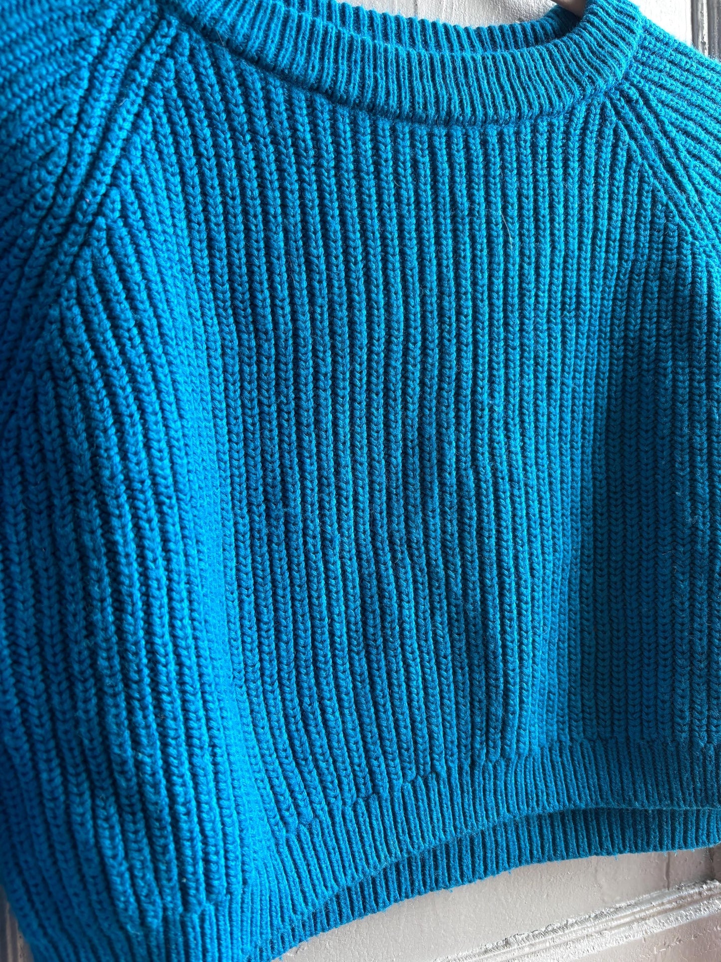 Vibrant Blue Cropped Ribbed Knit Jumper — additional view 12