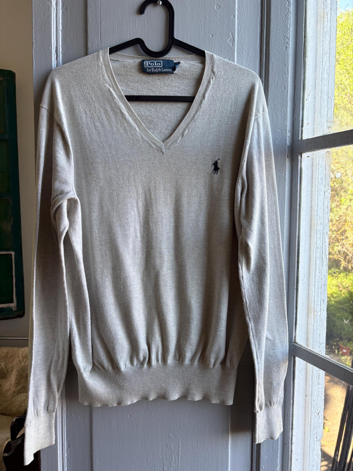 Beige Pima Cotton Long Sleeve Shirt — additional view 13