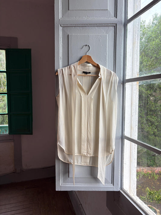 Cream Silk Camisole — detail