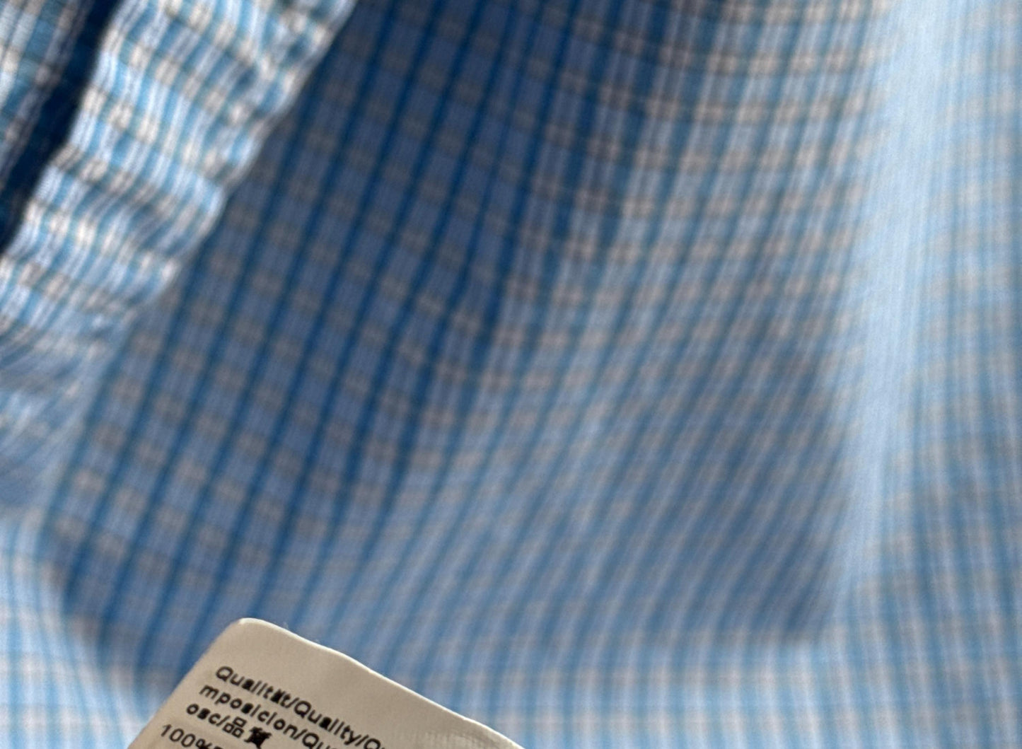 Light Blue Striped Cotton Shirt for Men — additional view 17