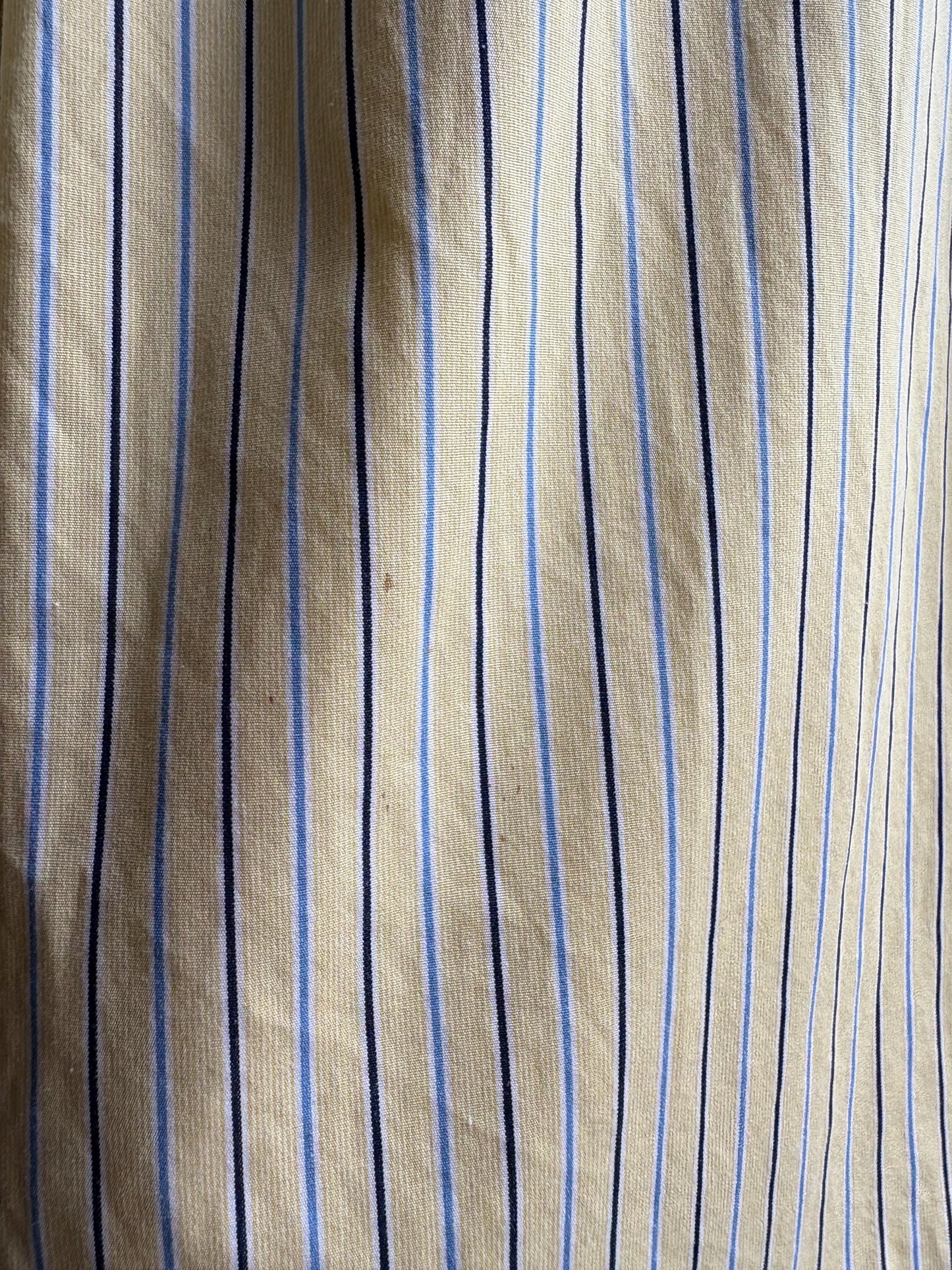 Ralph Lauren Boys Shirt, Striped Button Down, Preppy Old Money Cotton Shirt, Youth 16 Yellow Blue Vintage wear