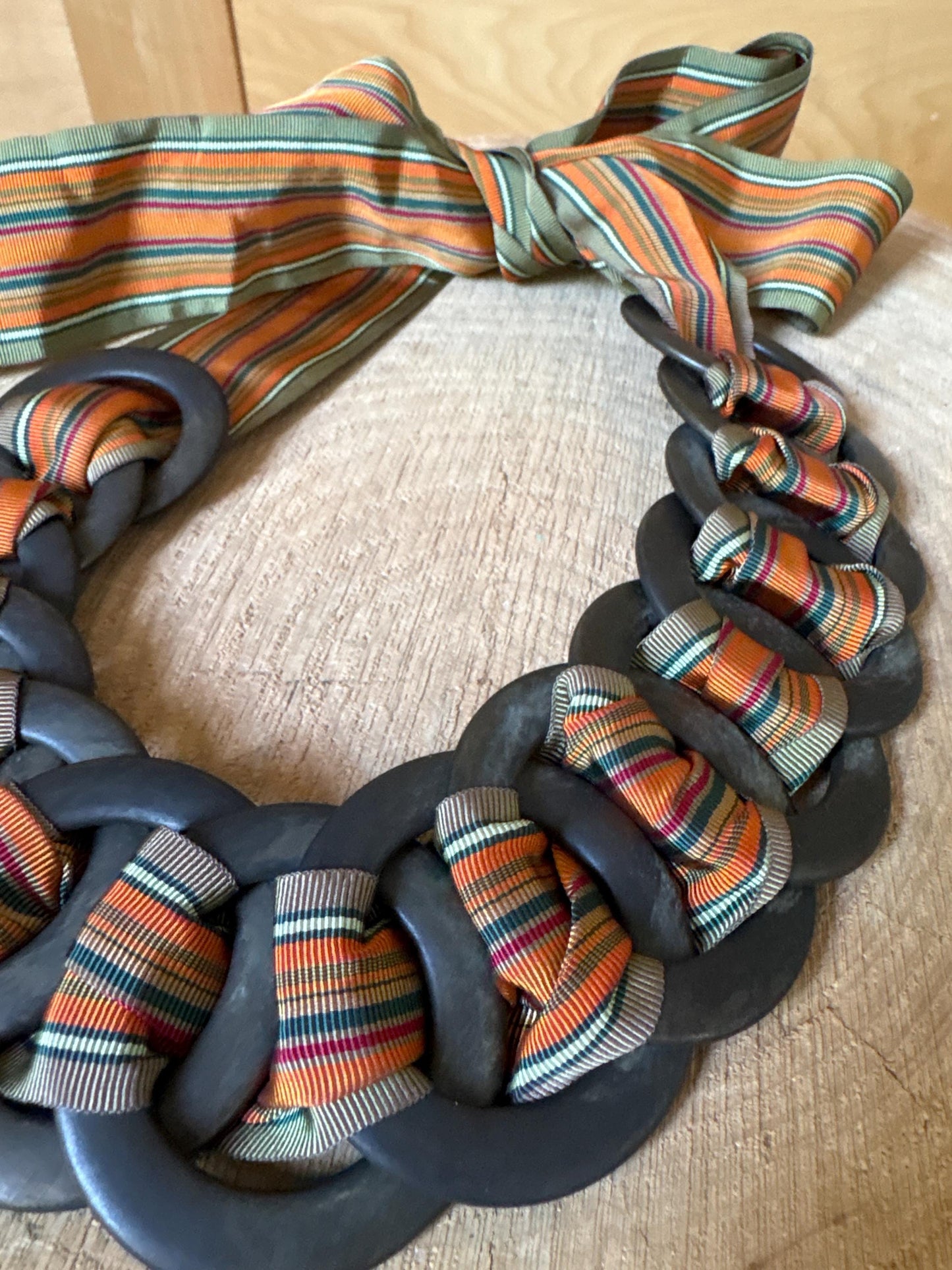 Vintage Striped Boho Tie Belt — additional view 9