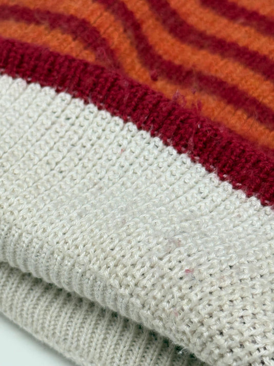 Red Wool Balaclava, Kids Merino Cotton Lined Winter Hood, Germany