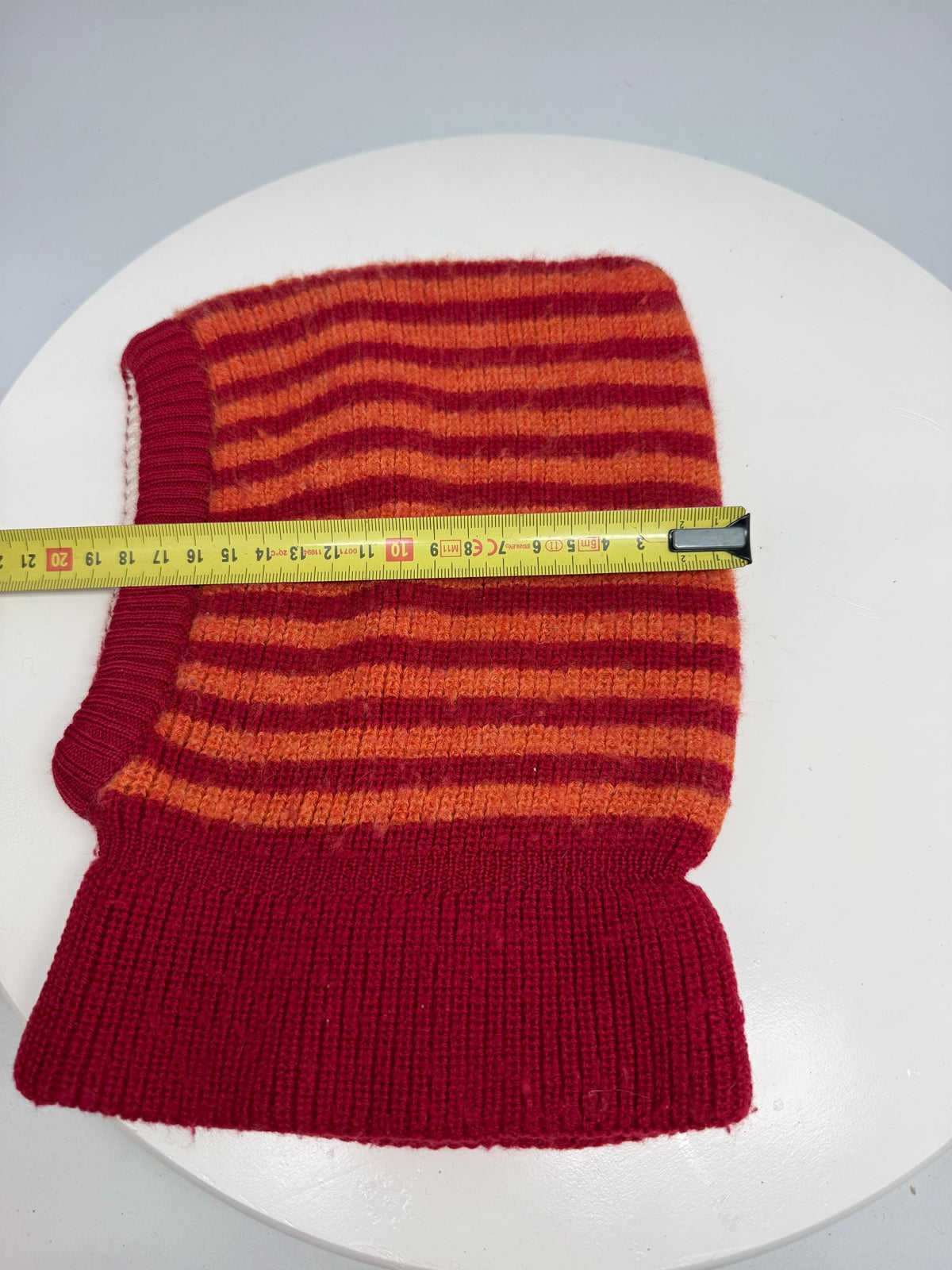 Red Wool Balaclava, Kids Merino Cotton Lined Winter Hood, Germany