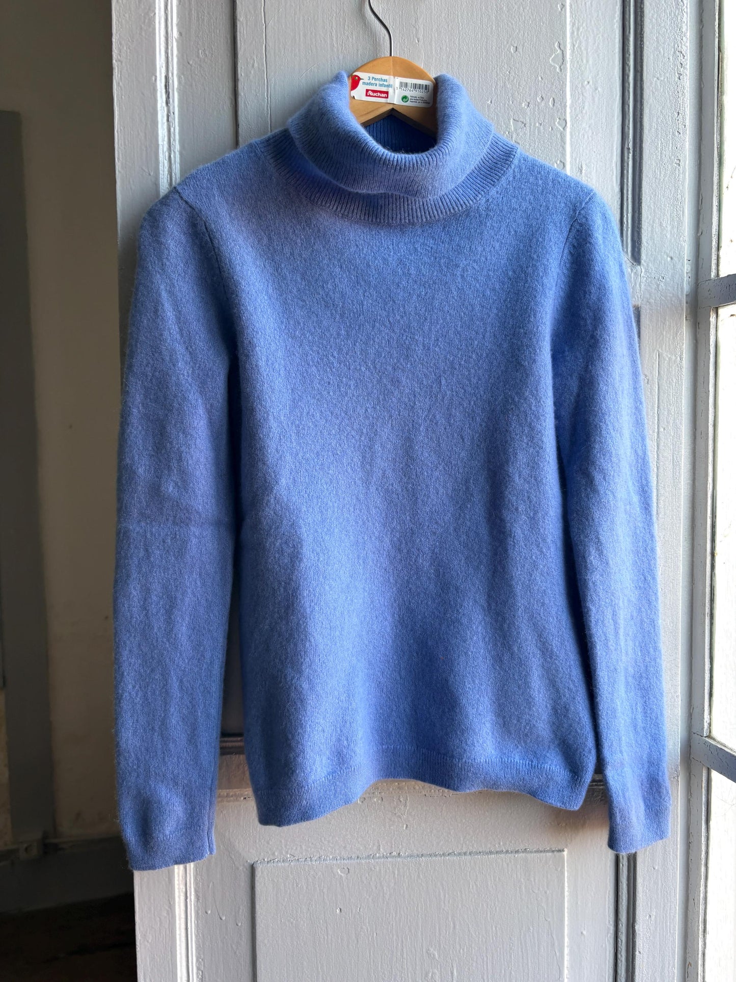 Vintage Blue Cashmere Turtleneck Jumper — additional view 16