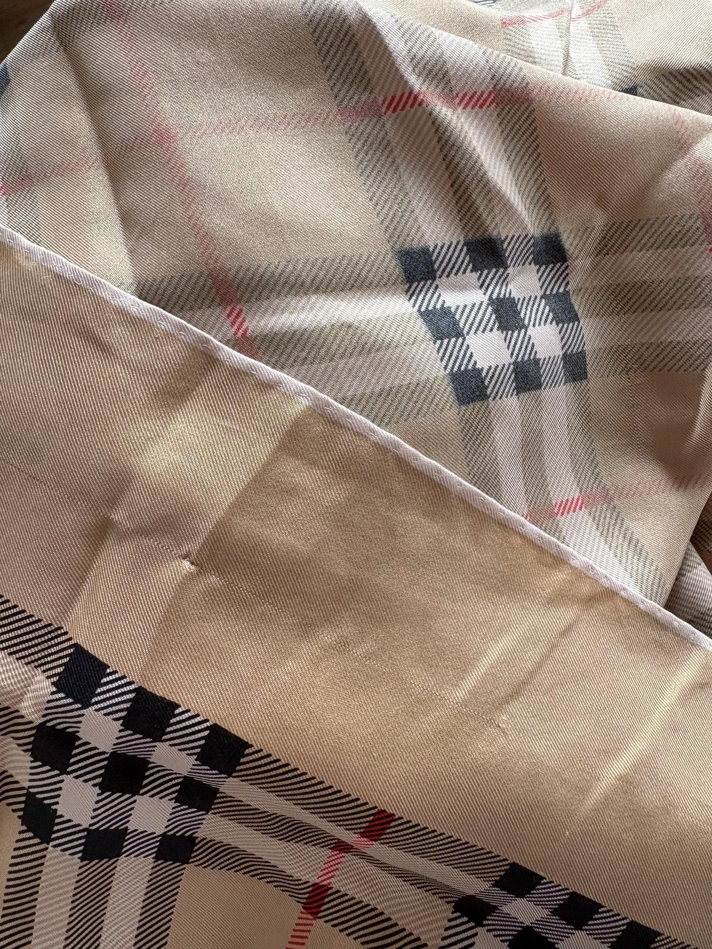 Vintage Burberrys Nova Check Cotton Scarf — additional view 11
