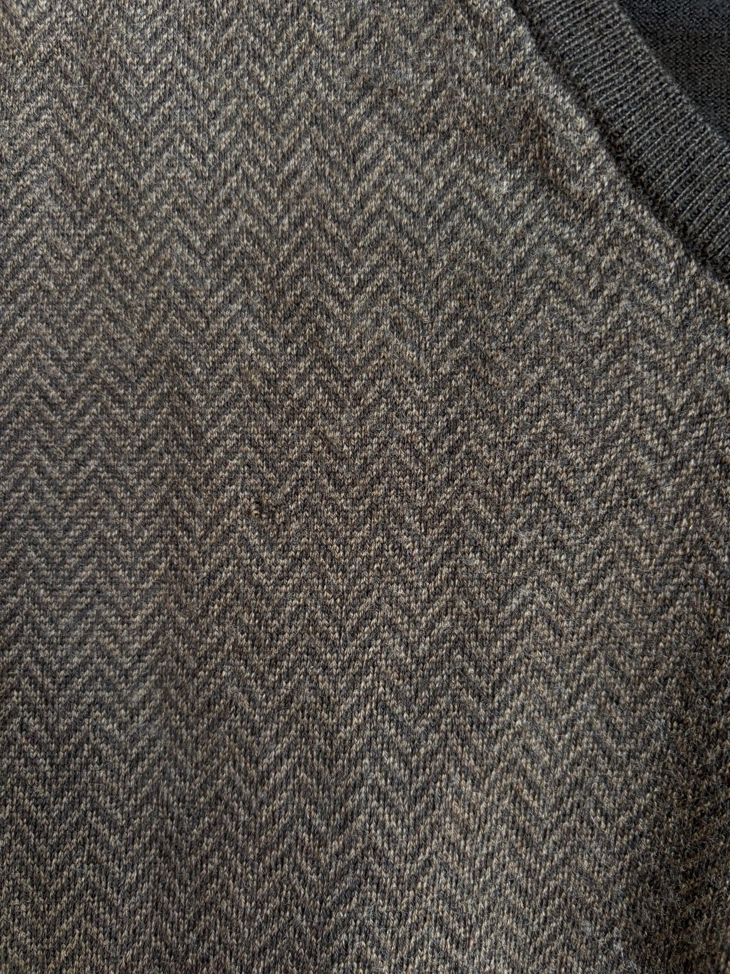 Merino Wool men Jumper, Brown V Neck Sweater, Italian Fine Merino Wool Preppy Old Money Luxury Knit, Winter Pullover