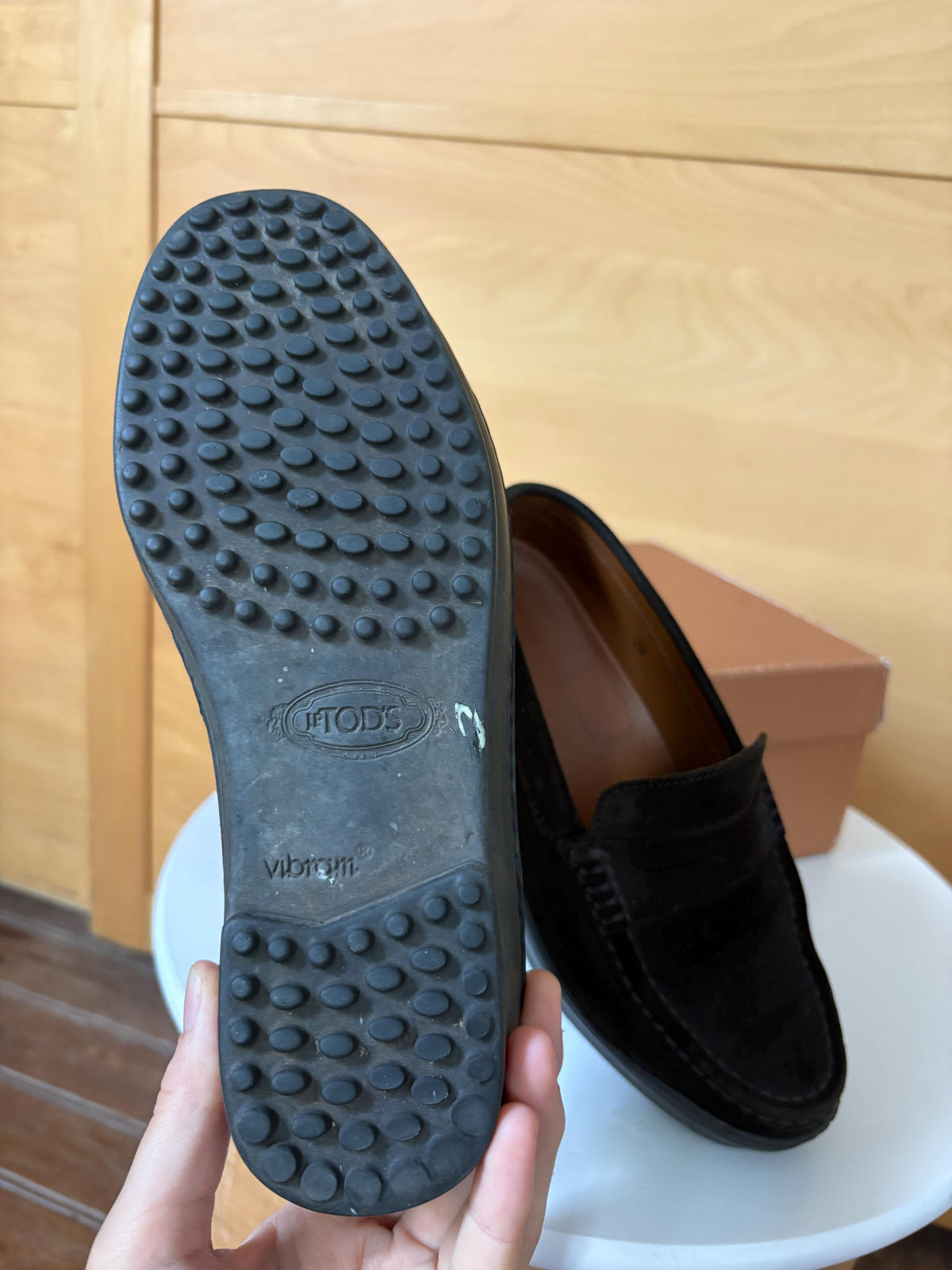 Tod’s Dark Brown Suede Loafers EU 36 | Italian Designer Penny Loafers with Vibram Sole | Original Box
