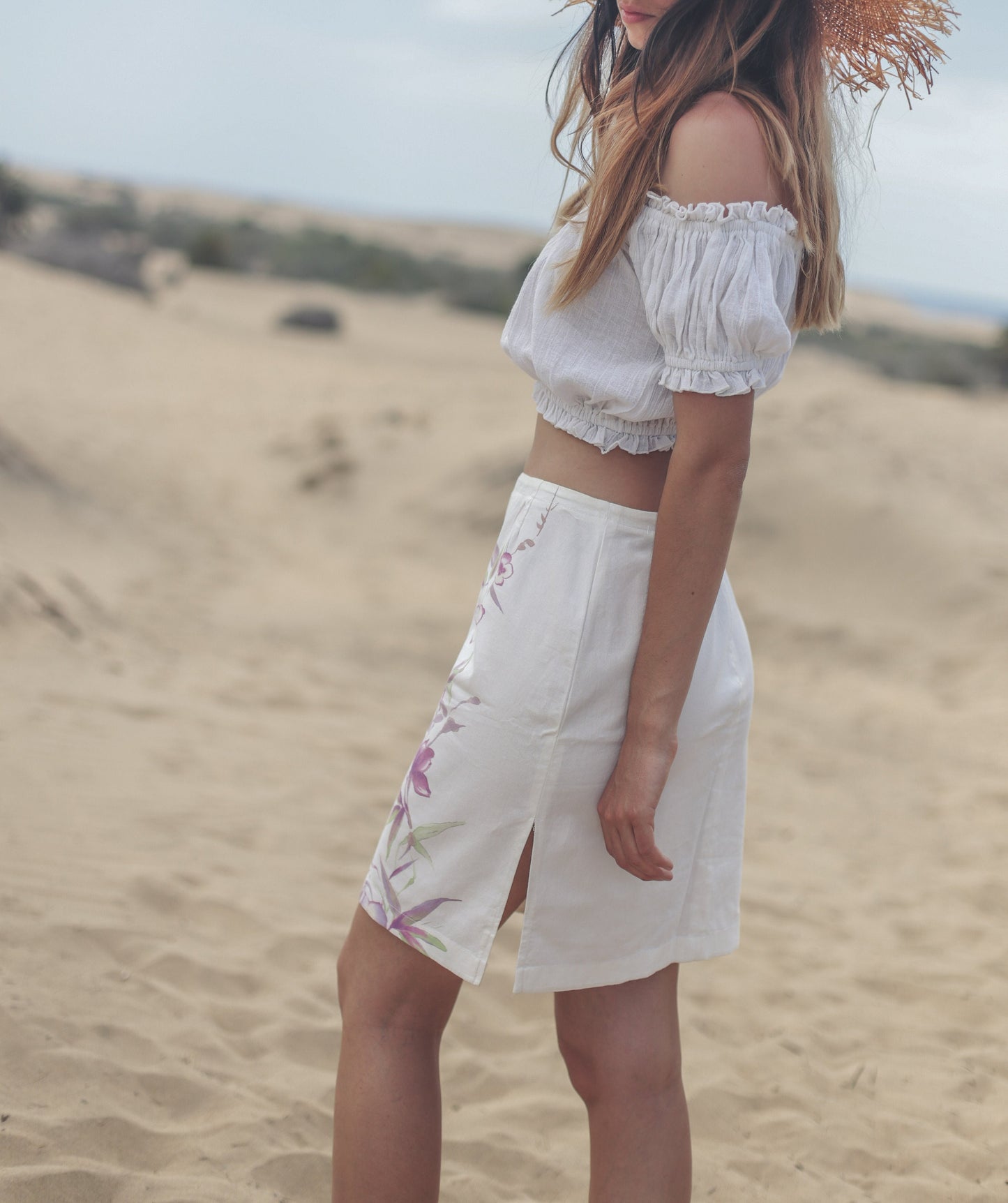 Vintage Italian designer swhite short skirt, Krizia white summer skirt, Mini designer skirt,