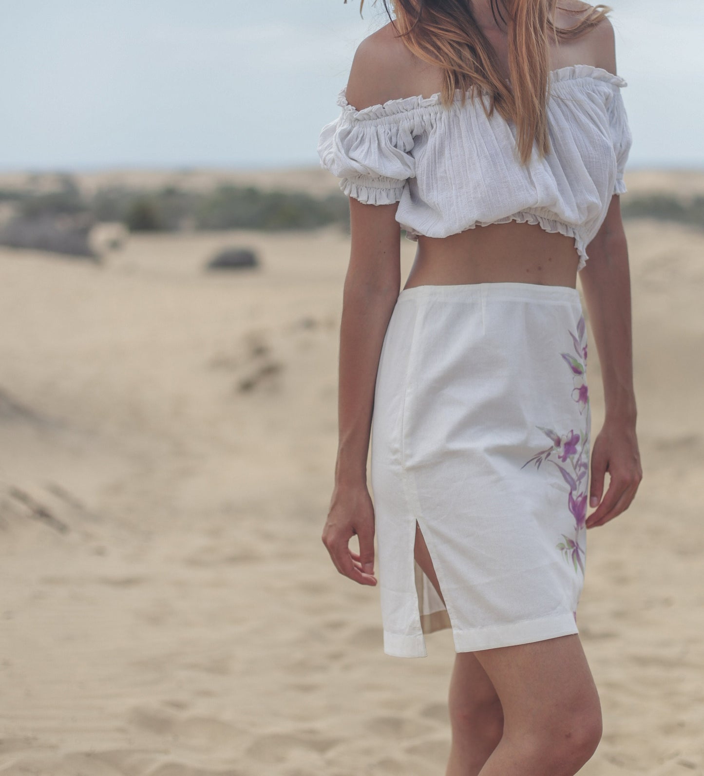 Krizia white summer skirt, Mini designer skirt,