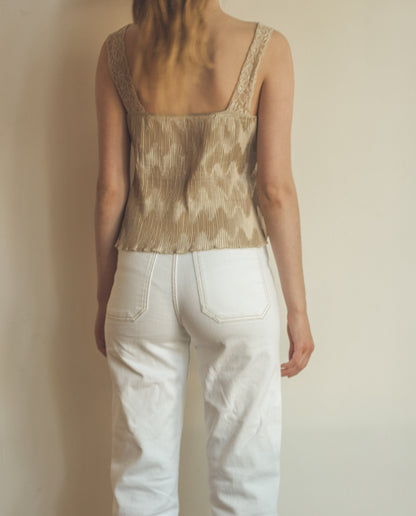 Vintage Beige Lace Camisole La Perla