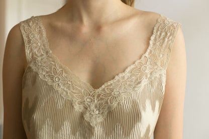 Vintage Beige Lace Camisole La Perla