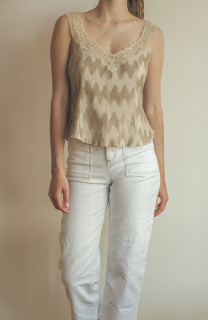 Vintage Beige Lace Camisole La Perla