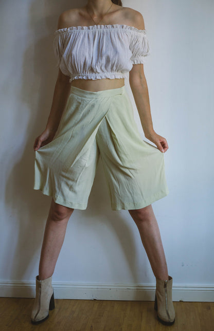 Vintage Silk High Waist Skorts — additional view 5