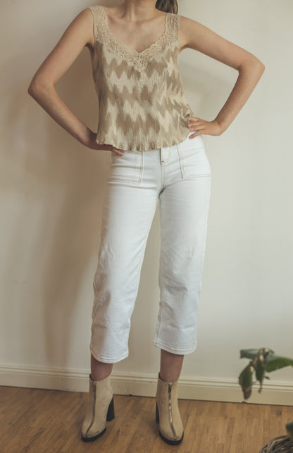 Vintage Beige Lace Camisole La Perla