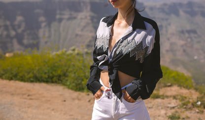Vintage Cowboy Print Blouse — additional view 8