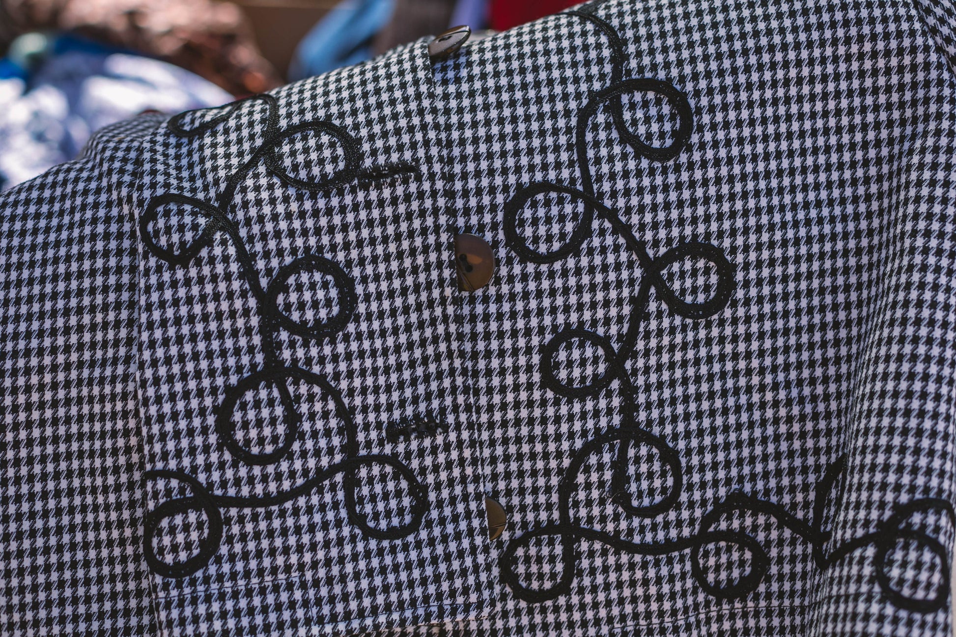 Cropped wool jacket with romantic embroidery, Cottage core vest, Light academia short blazer jacket