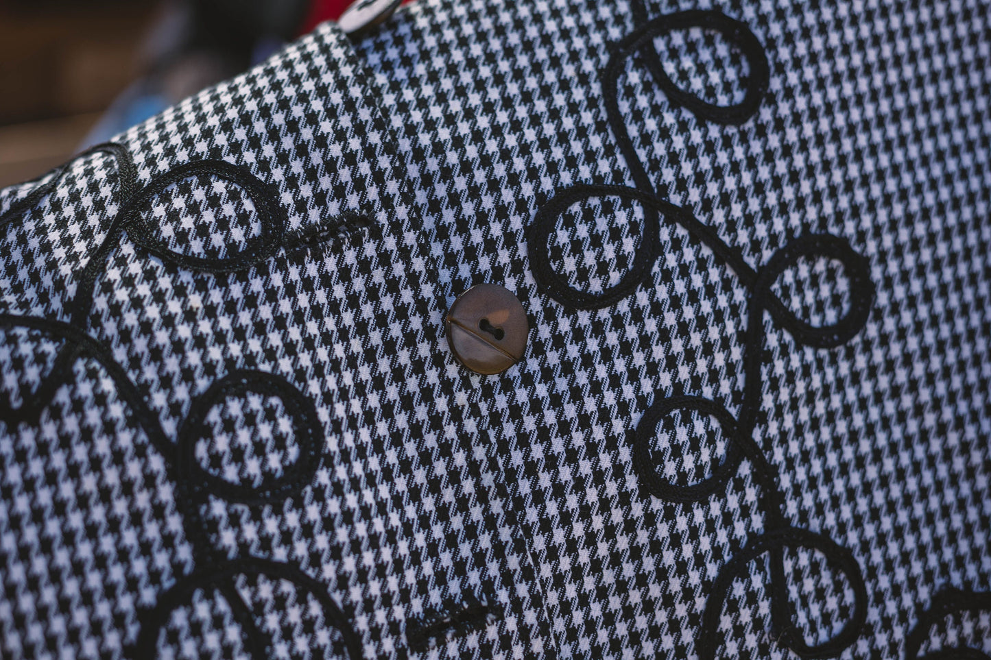 Cropped wool jacket with romantic embroidery, Cottage core vest, Light academia short blazer jacket