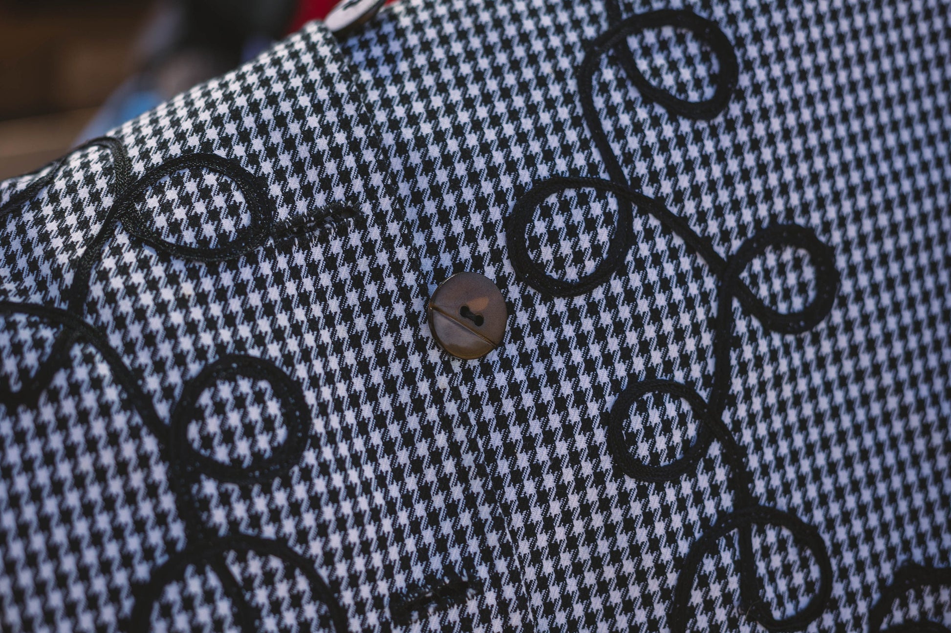 Cropped wool jacket with romantic embroidery, Cottage core vest, Light academia short blazer jacket