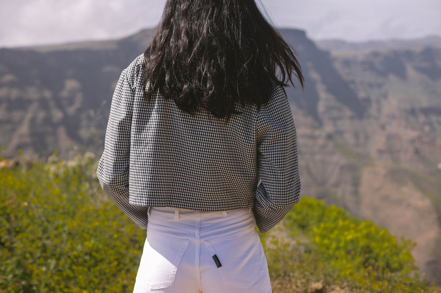Cropped wool jacket with romantic embroidery, Cottage core vest, Light academia short blazer jacket