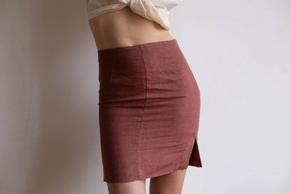 Bordeaux 90s Retro Pencil Skirt — additional view 6