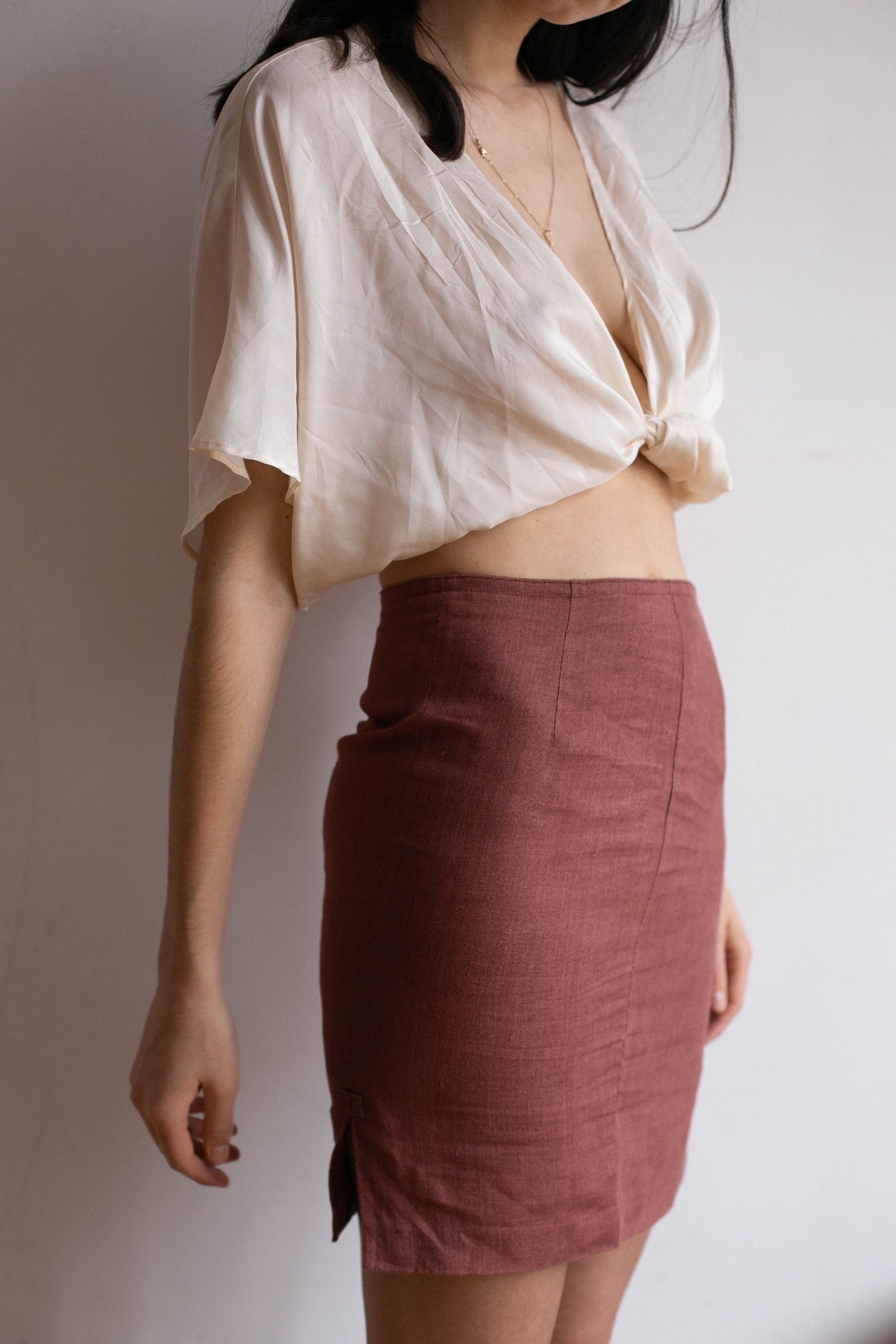 Sexy pencil skirt, 90s mini skirt, Bordeaux short skirt / Tight skirt, summer skirt / Retro skirt / Red skirt / short skirt