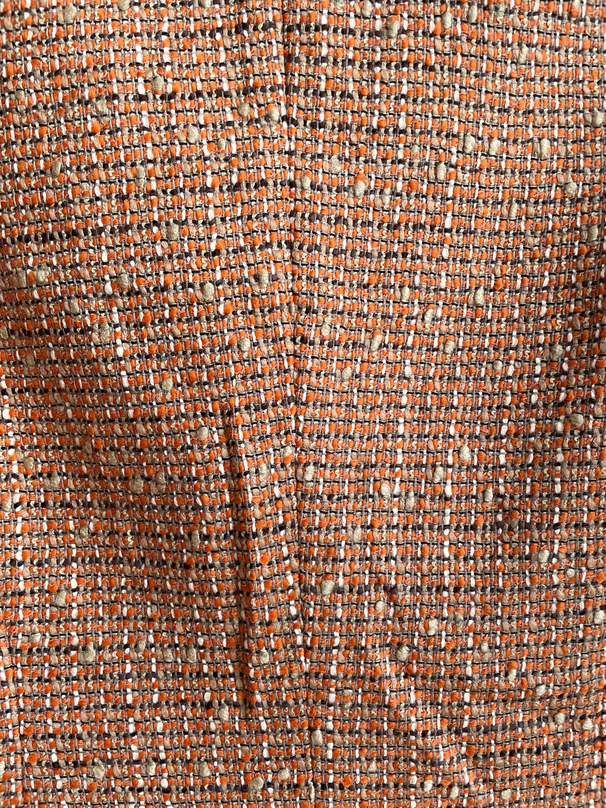 Vintage wool designer jacket, Laurèl silk orange tweed designer jacket, Classic spring summer jacket, Formal feminine wedding guest blazer