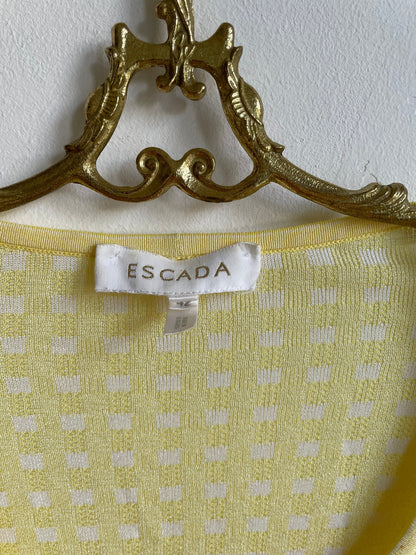 Pastel Yellow Escada Cardigan, 60s Vintage Summer Wear