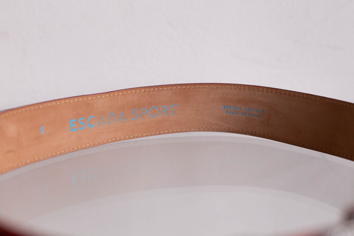 Vintage Red Escada Sport Waist Belt — back view