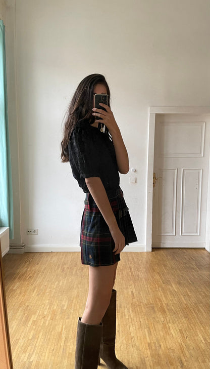 Vintage 80s Black Puff Sleeve Top — additional view 5