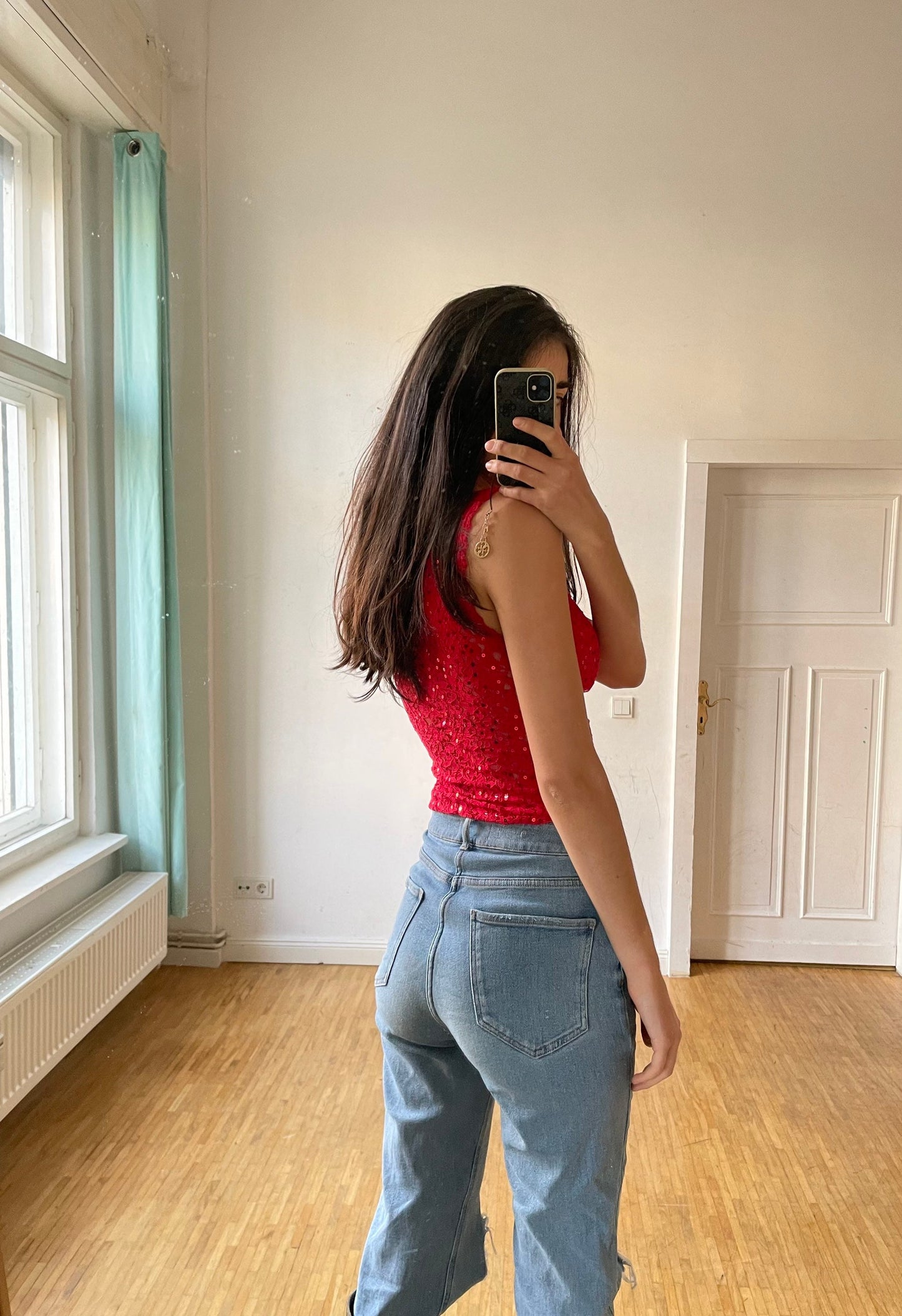 Gorgeous red sequin femme fatale leotard, Vibrant glitter one piece, Boujee deep v camisole, Vintage bodysuit, Clubbing top, Christmas top