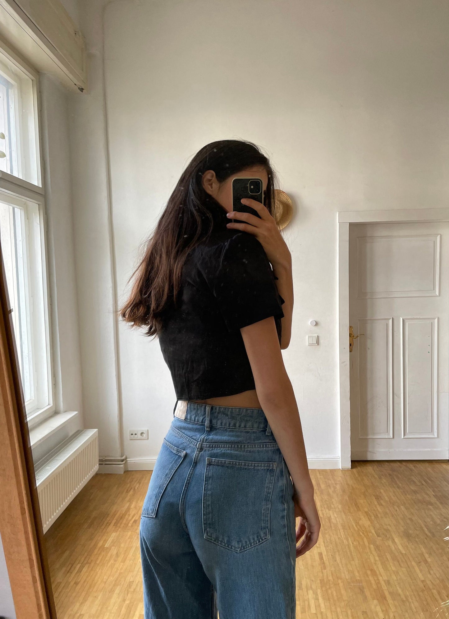 Italian Vintage Black Cropped Blouse — additional view 10